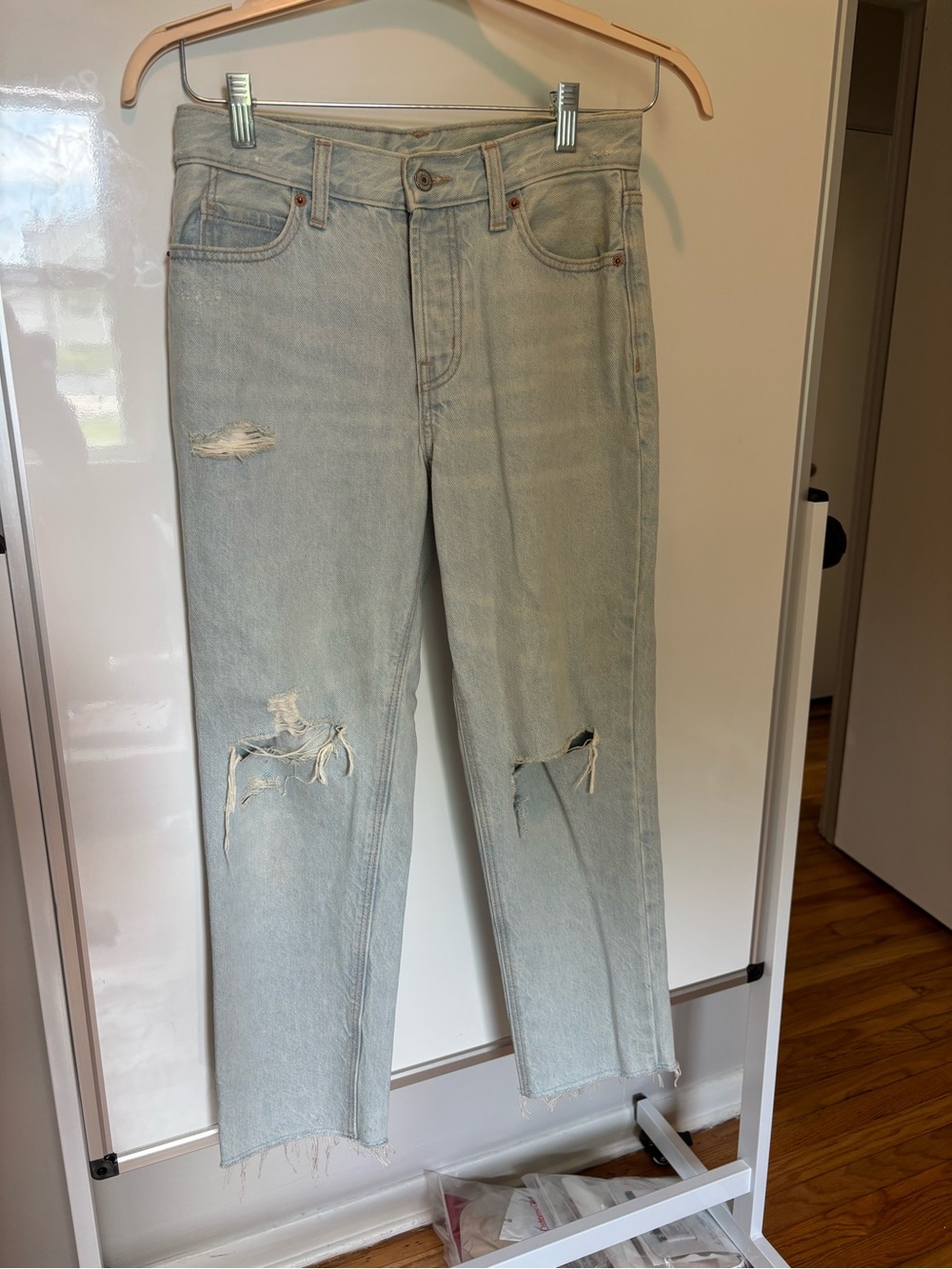 Light Wash Distressed Women’s Jeans